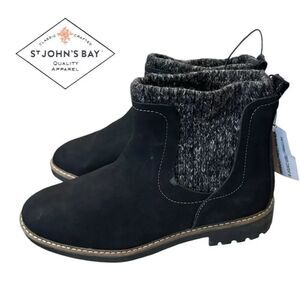NEW St. John's Bay Women's Delvin Block Heel Ankle Boots Booties 10